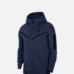 Nike Men’s Navy Hooded Lightweight Zip Jacket with Black Accents